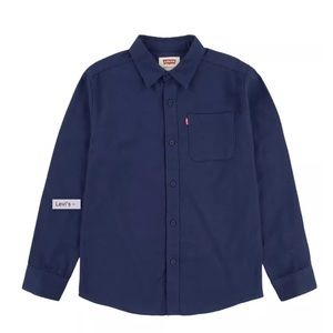 Levi's Big Boys Heather Long Sleeve Woven Shirt size xl